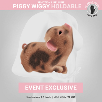Second Life Marketplace - SEmotion Libellune Piggy Wiggy Holdable EXCLUSIVE
